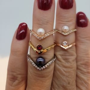 Vita Fede 24k Gold-Plated Ring with Pearl & Swarovski Crystals New